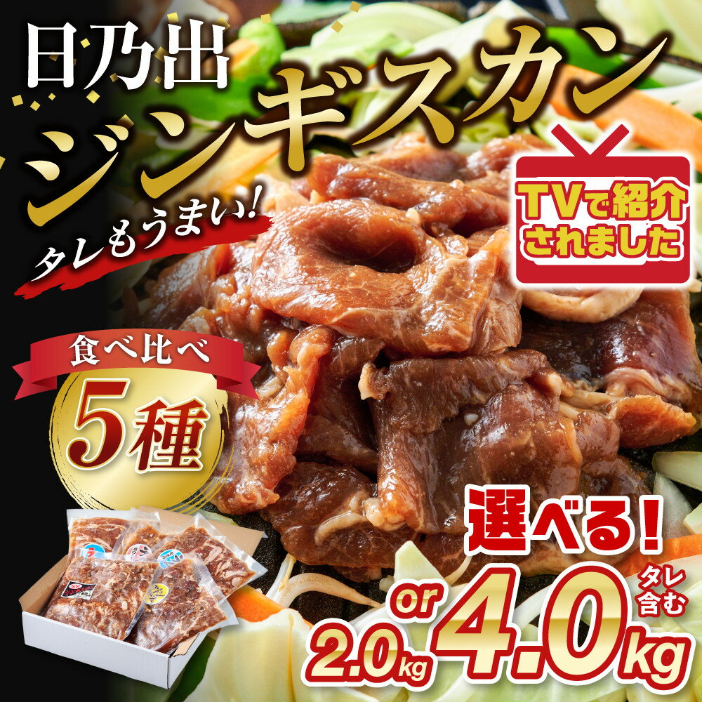 【ふるさと納税】【配送月と容量選択可能】日乃出ジンギスカン食べ比べ5種【2kgまたは4kg】セット 【 羊肉 焼肉 肉 焼き肉 小分け 焼肉用 焼肉セット ラム ロース 肩ロース モモ お肉 やきにく ラム肉 高評価 大容量 ランキング おすすめ 大人気 詰合せ 詰め合わせ タレ 】|寄付額・送料まとめ|レビュー1385件